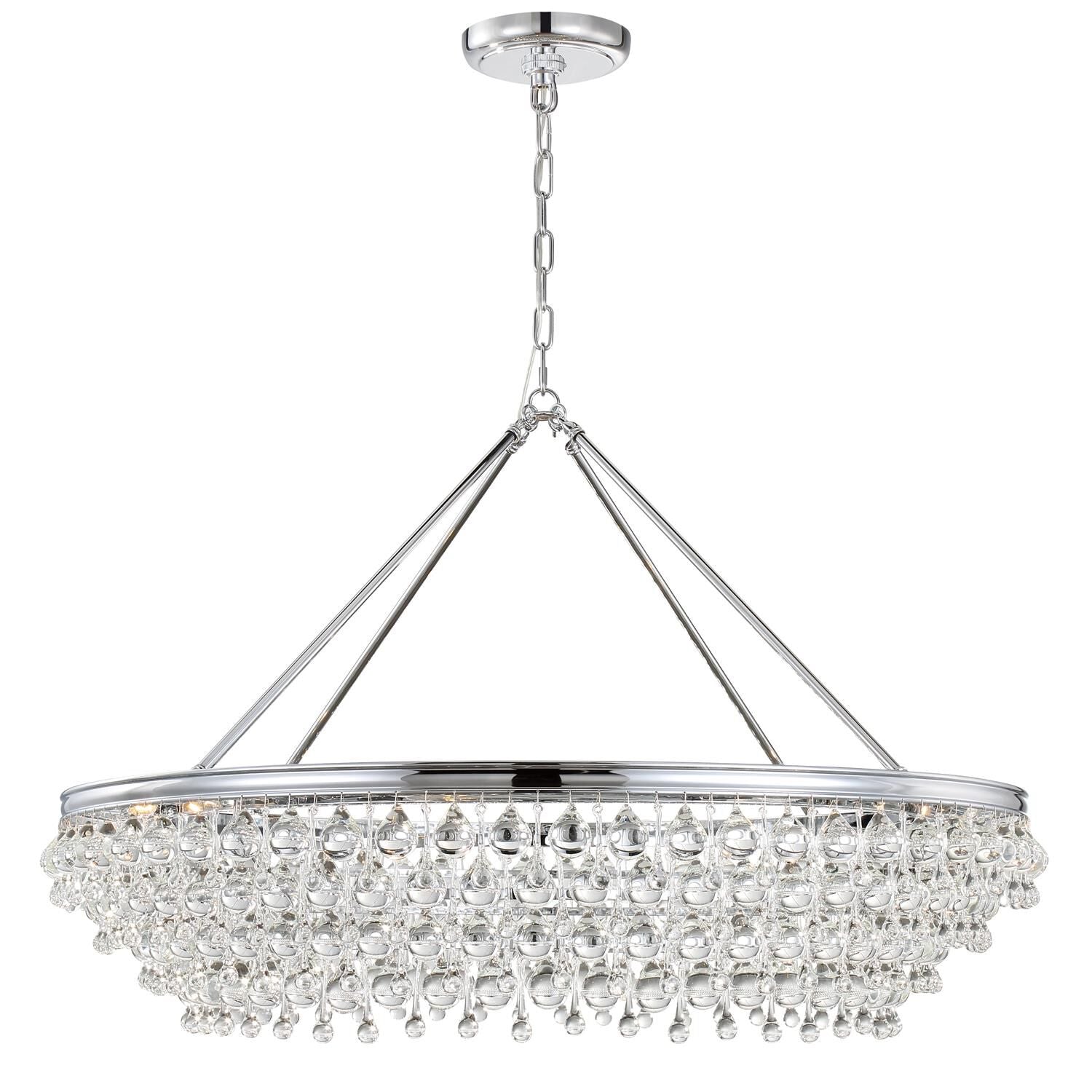 Crystorama Calypso 8-Light Polished Chrome Chandelier with Clear Crystals