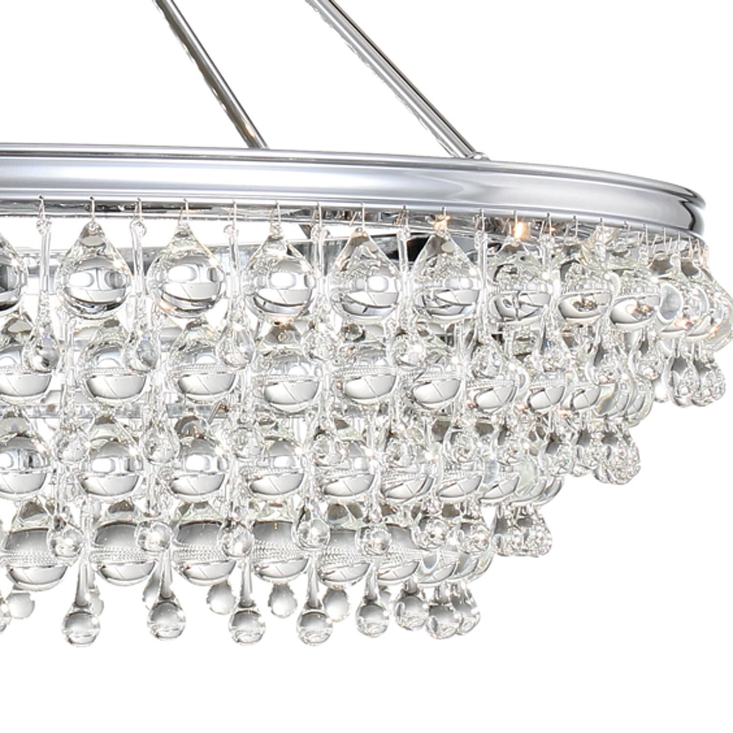 Crystorama Calypso 8-Light Polished Chrome Chandelier with Clear Crystals