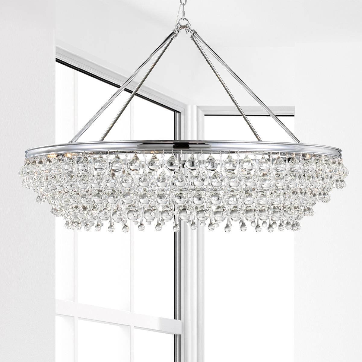 Crystorama Calypso 8-Light Polished Chrome Chandelier with Clear Crystals