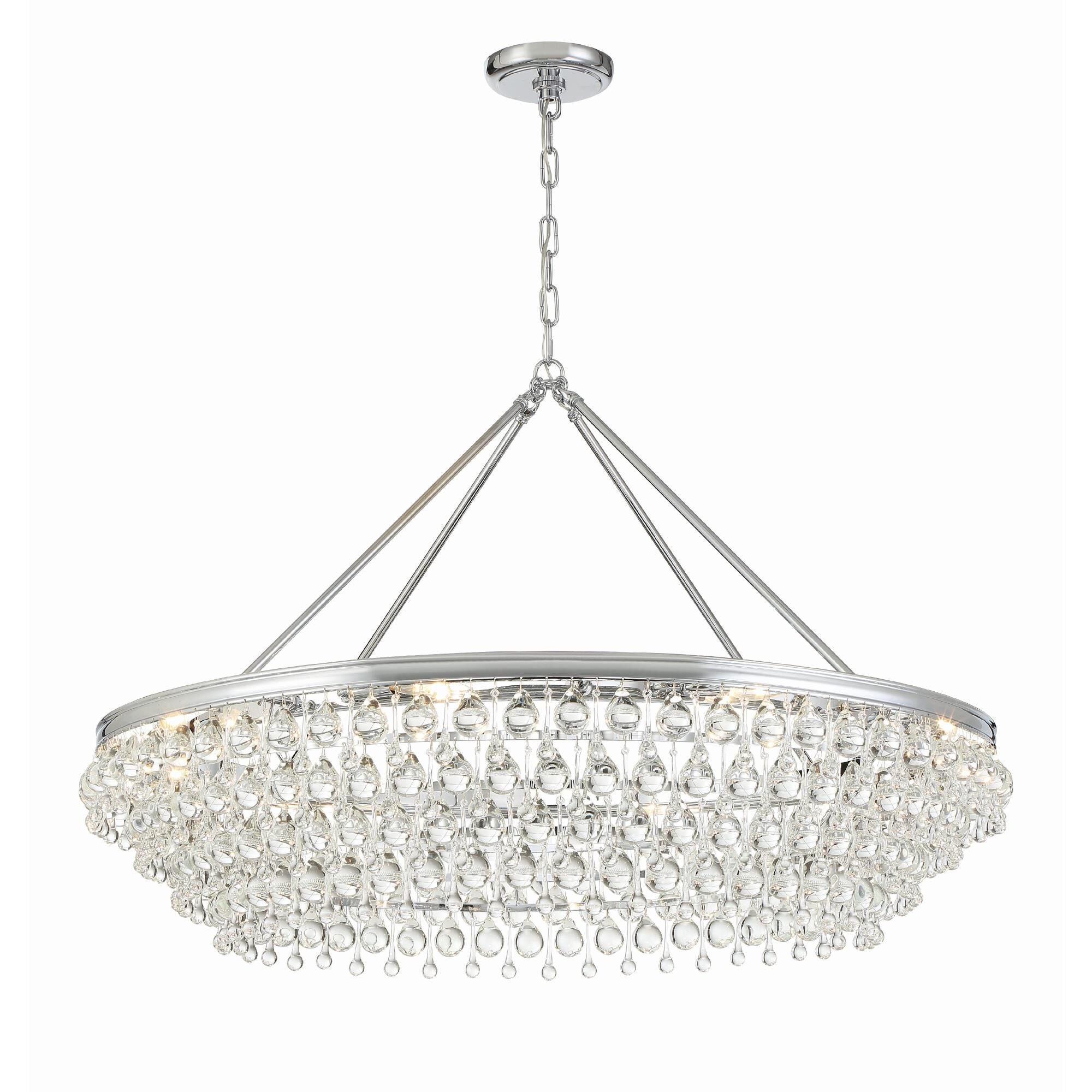 Crystorama Calypso 8-Light Polished Chrome Chandelier with Clear Crystals