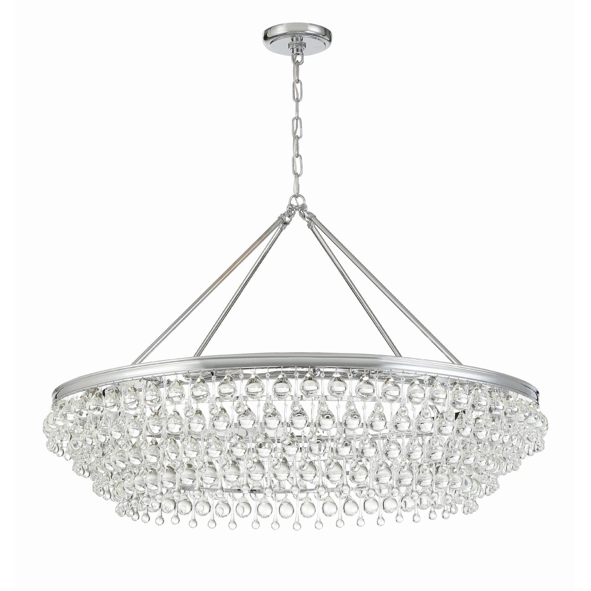 Crystorama Calypso 8-Light Polished Chrome Chandelier with Clear Crystals