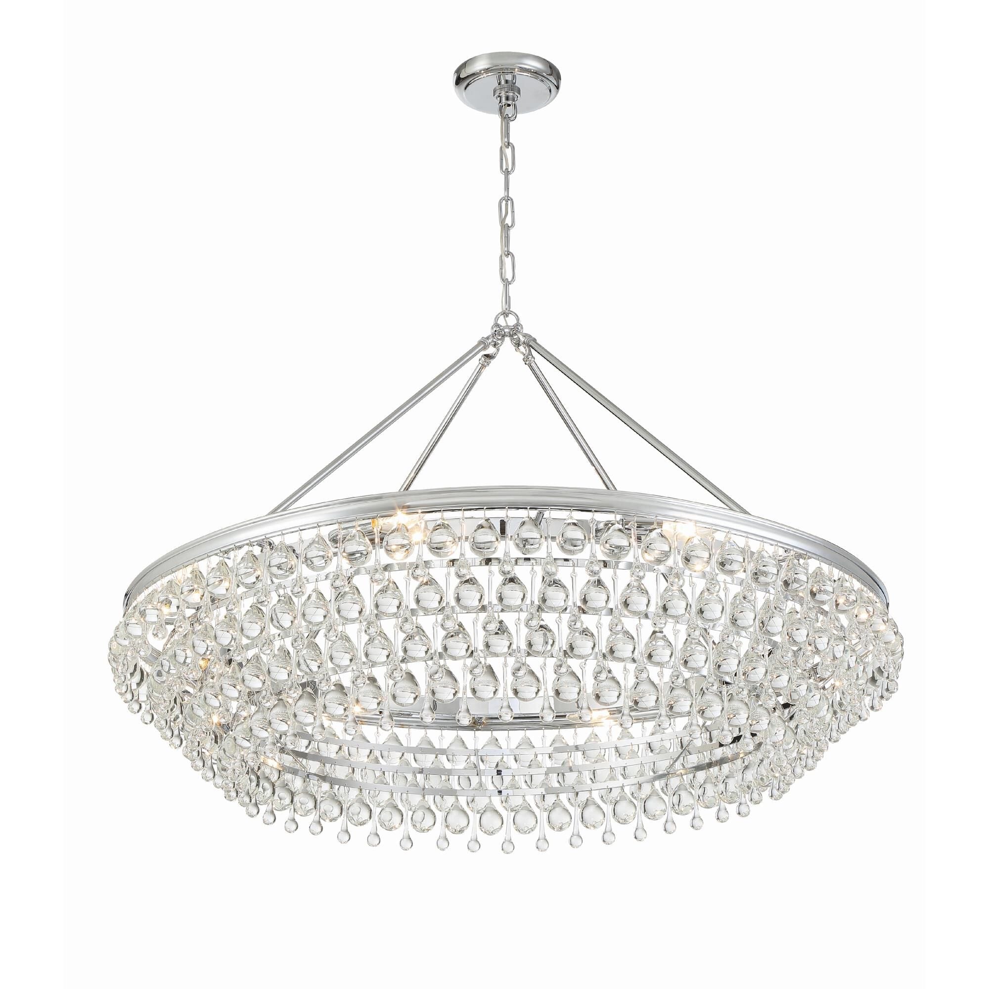 Crystorama Calypso 8-Light Polished Chrome Chandelier with Clear Crystals
