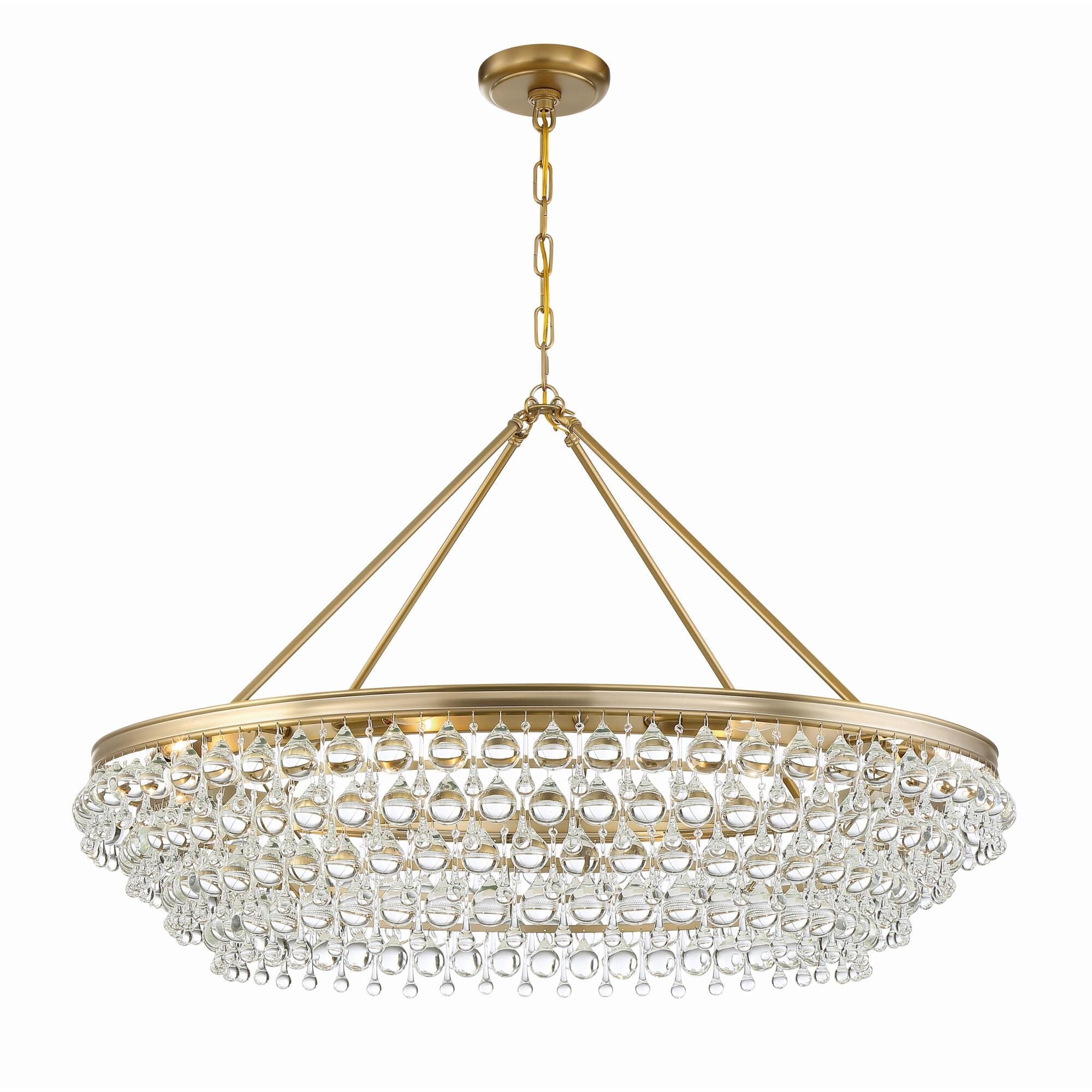 Crystorama Calypso 8-Light Polished Chrome Chandelier with Clear Crystals