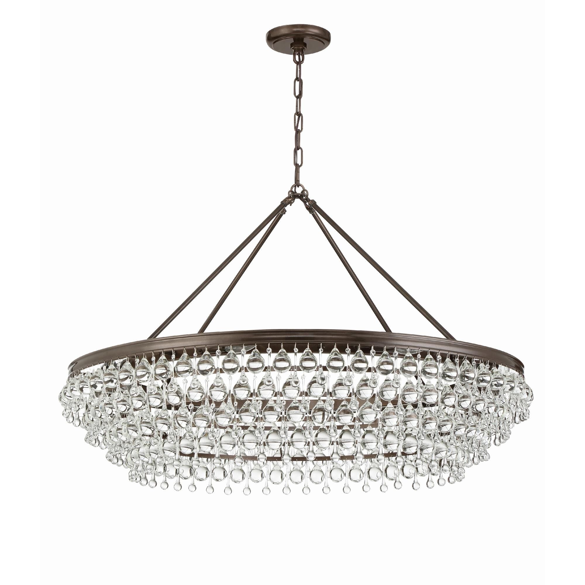 Crystorama Calypso 8-Light Polished Chrome Chandelier with Clear Crystals