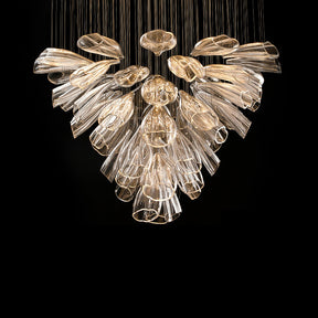 Aria Flower Glass Foyer Chandelier
