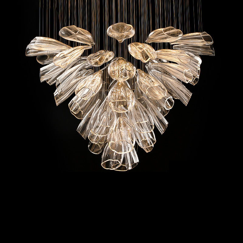 Aria Flower Glass Foyer Chandelier