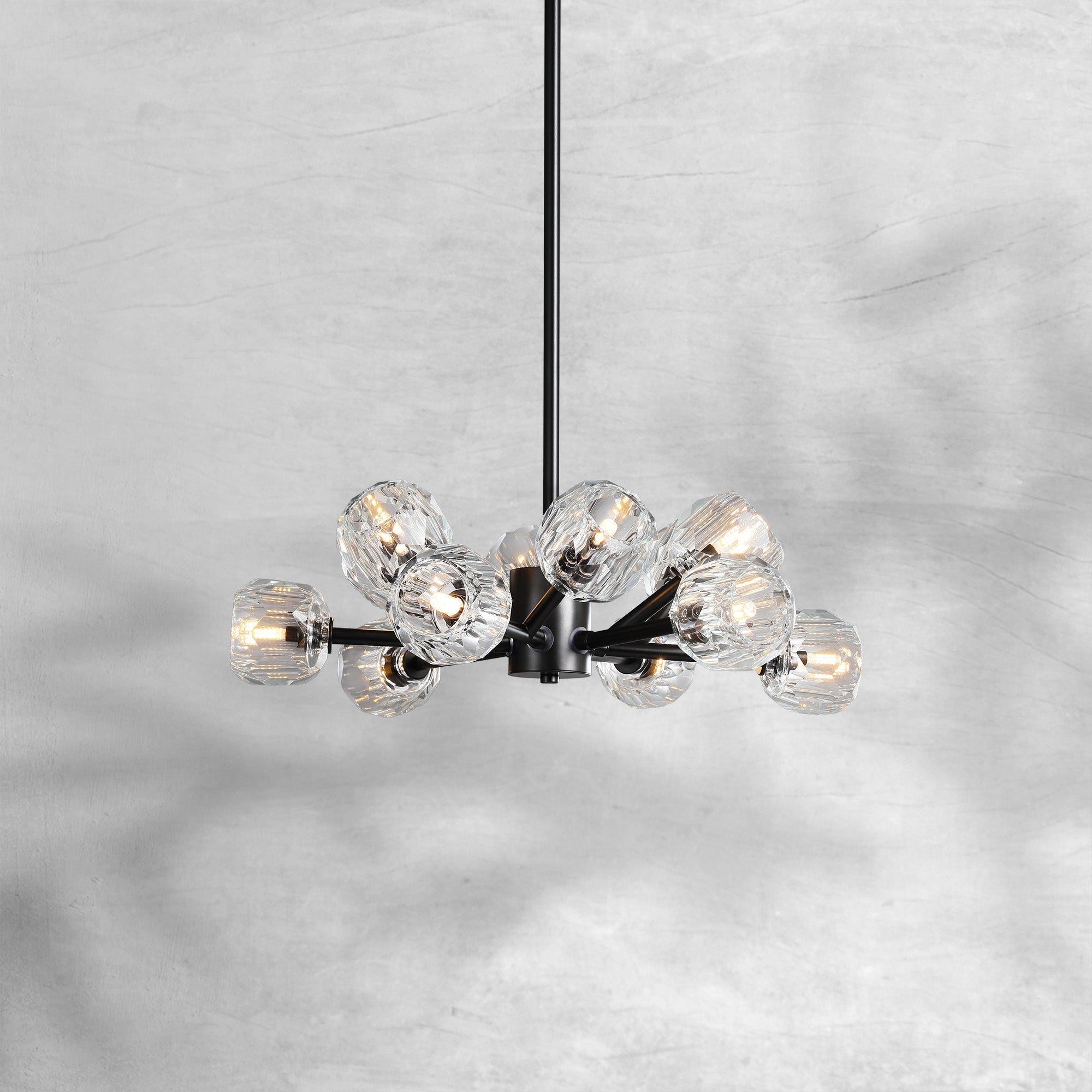 Bille De Crystal Glass Round Chandelier 24"36"48"60"72"