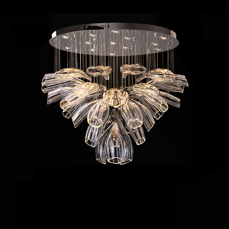 Aria Flower Glass Foyer Chandelier