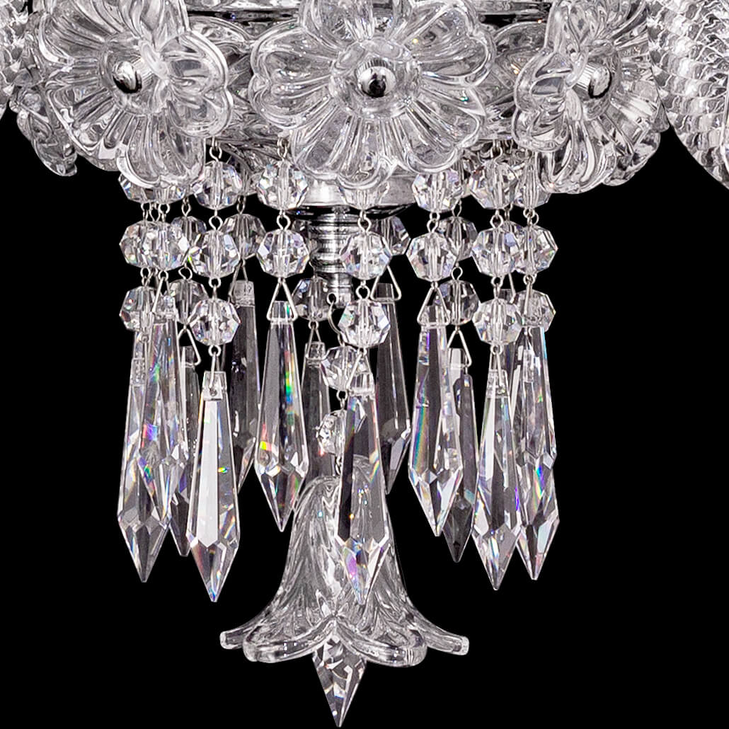 Elegance Candle Cristalloire Crystal Wall Sconce With Bell