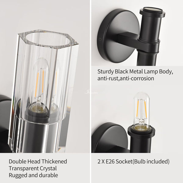 Arcachen Crystal 2 Lights Wall Sconce
