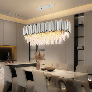 Astra Pendant Light Large Rectangular Chandelier For Dining Room