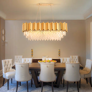 Astra Pendant Light Large Rectangular Chandelier For Dining Room