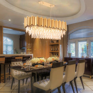 Astra Pendant Light Large Rectangular Chandelier For Dining Room
