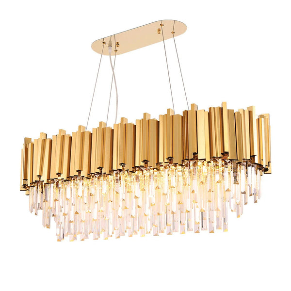 Astra Pendant Light Large Rectangular Chandelier For Dining Room