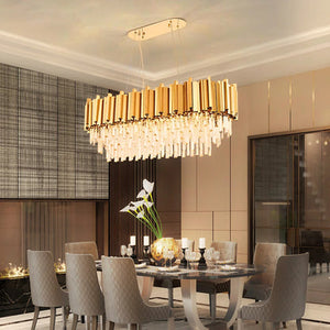 Astra Pendant Light Large Rectangular Chandelier For Dining Room