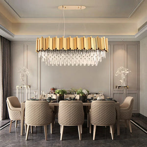 Astra Pendant Light Large Rectangular Chandelier For Dining Room