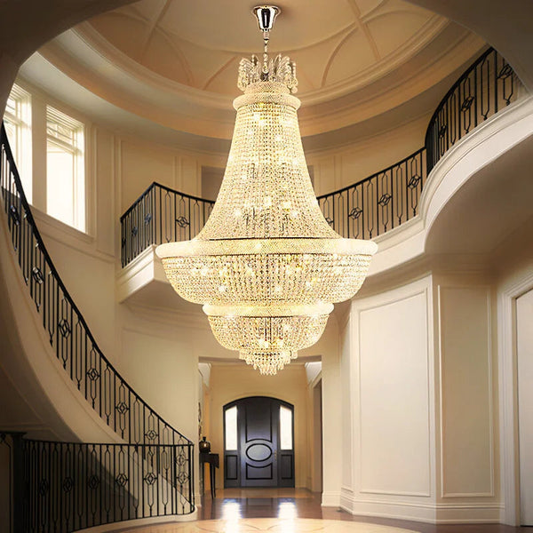 Regalia Modern Luxury Gold Crystal Chandelier