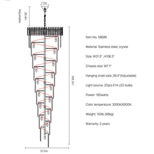 Astra Staircase Chandelier