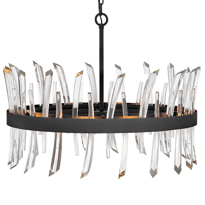 Revel 8 - Light Unique Wagon Wheel Chandelier with Crystal Accents