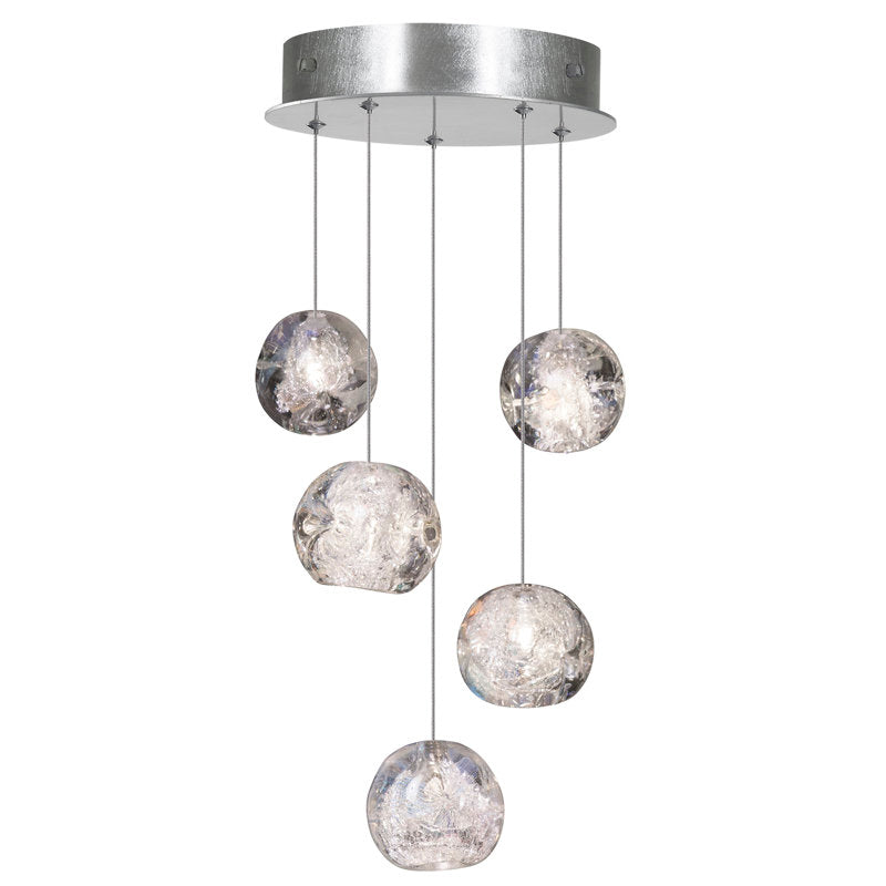 Nature-inspired round crystal Chandelier