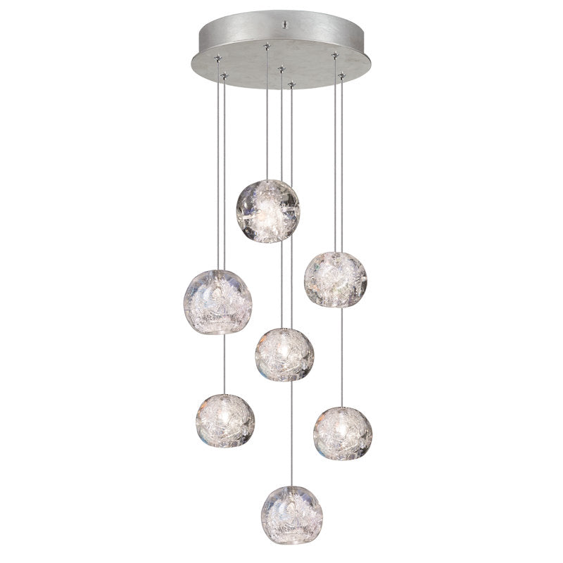 Nature-inspired round crystal Chandelier