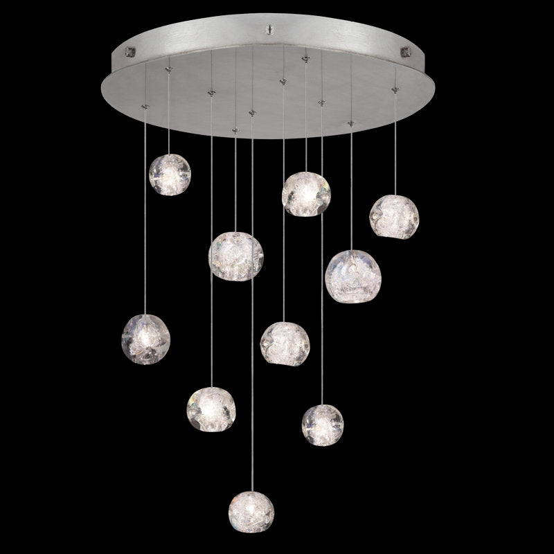 Nature-inspired round crystal Chandelier