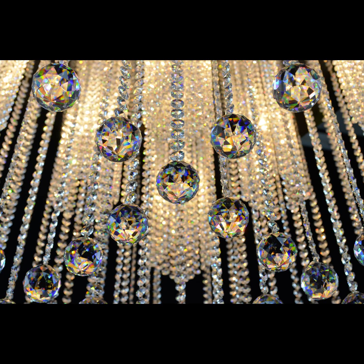 Aria December 9 Light Flush Mount Modern Glass Chandelier - Wranovsky