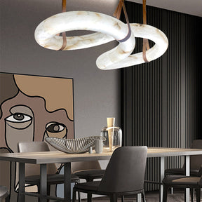 Aria Designer Contemporary Nordic Alabaster Chandelier