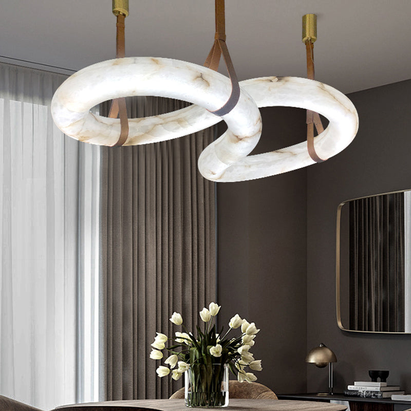 Aria Designer Contemporary Nordic Alabaster Chandelier