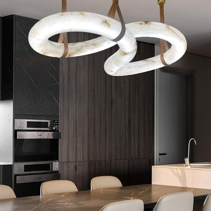 Aria Designer Contemporary Nordic Alabaster Chandelier