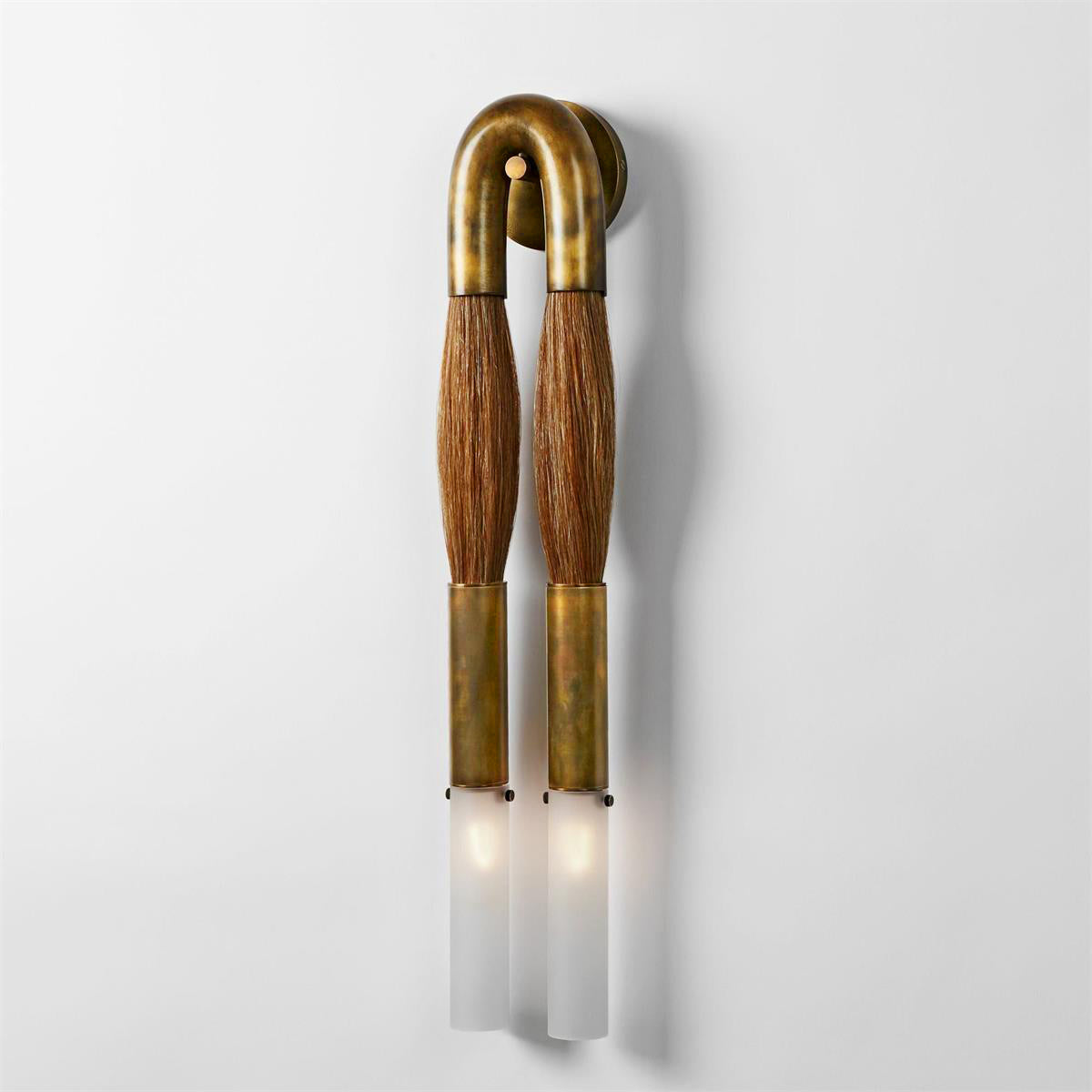 Double Head Antonia Horsehair Sconce