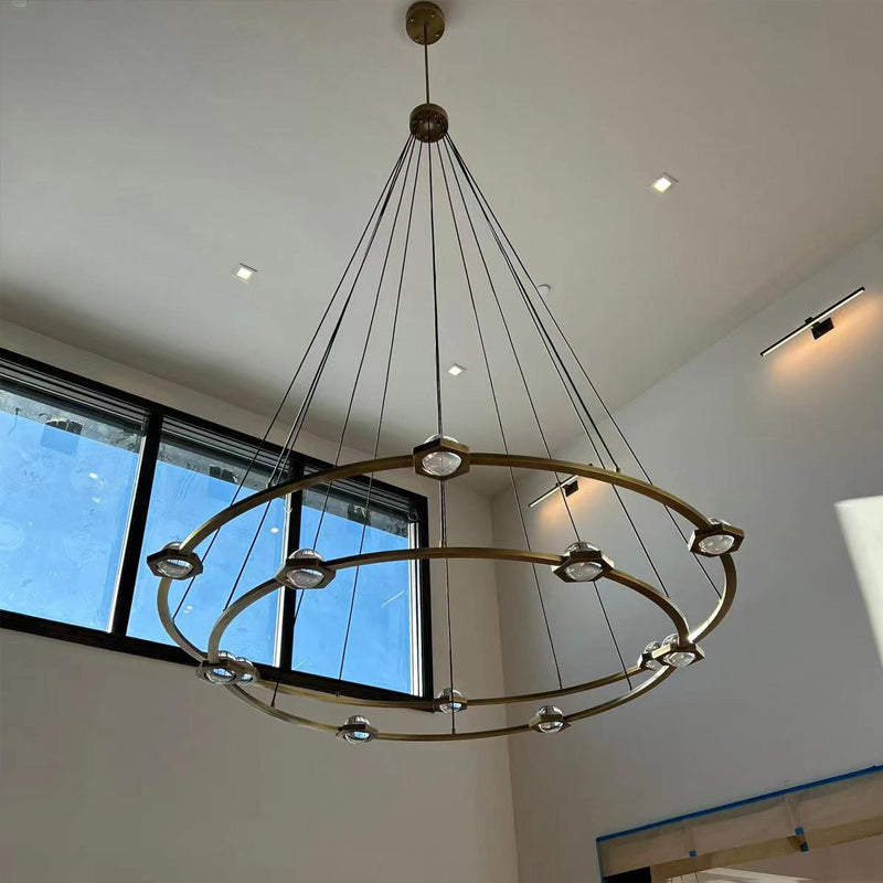 Eclatamt Two-Tier Round Chandelier 48" 60"