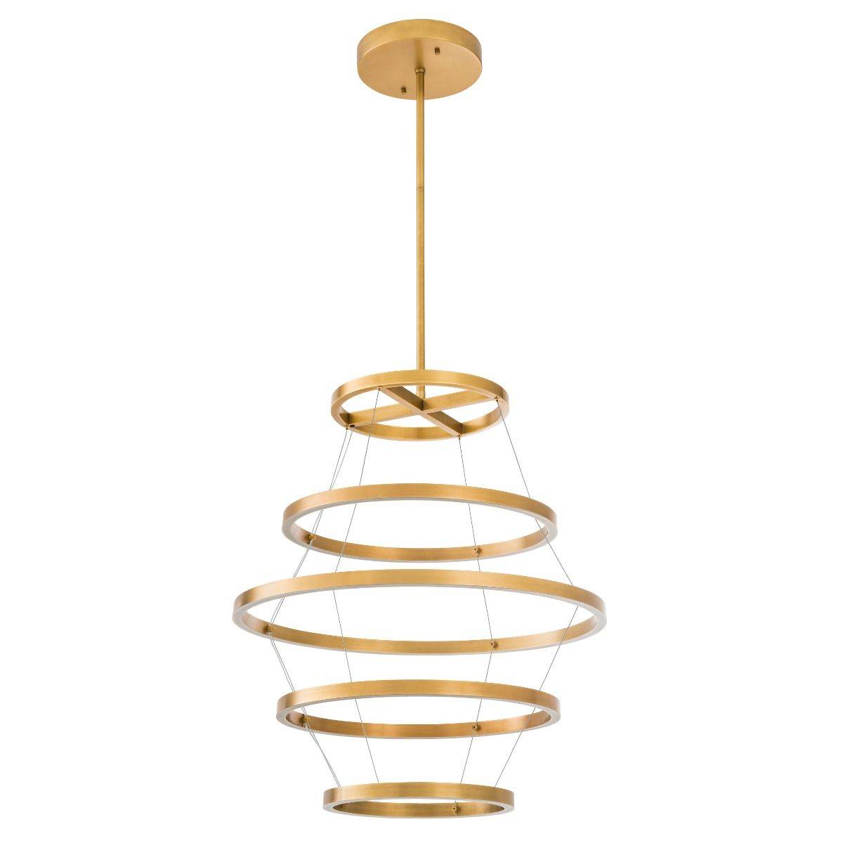 Aria Elements Modern Brass Chandelier - Brass