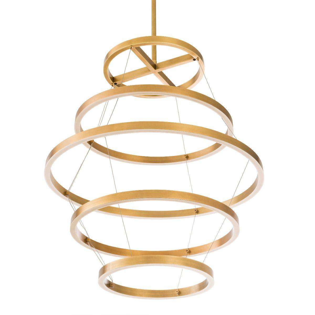 Aria Elements Modern Brass Chandelier - Brass