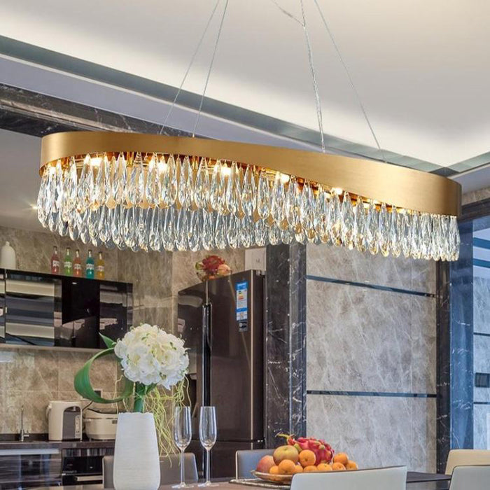 Aria Elma Oval Crystal Chandelier