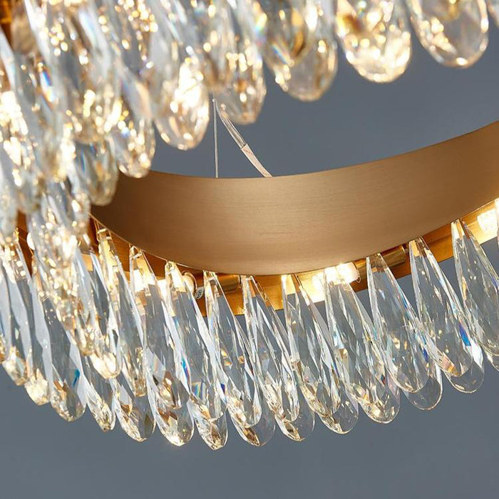 Aria Elma Oval Crystal Chandelier