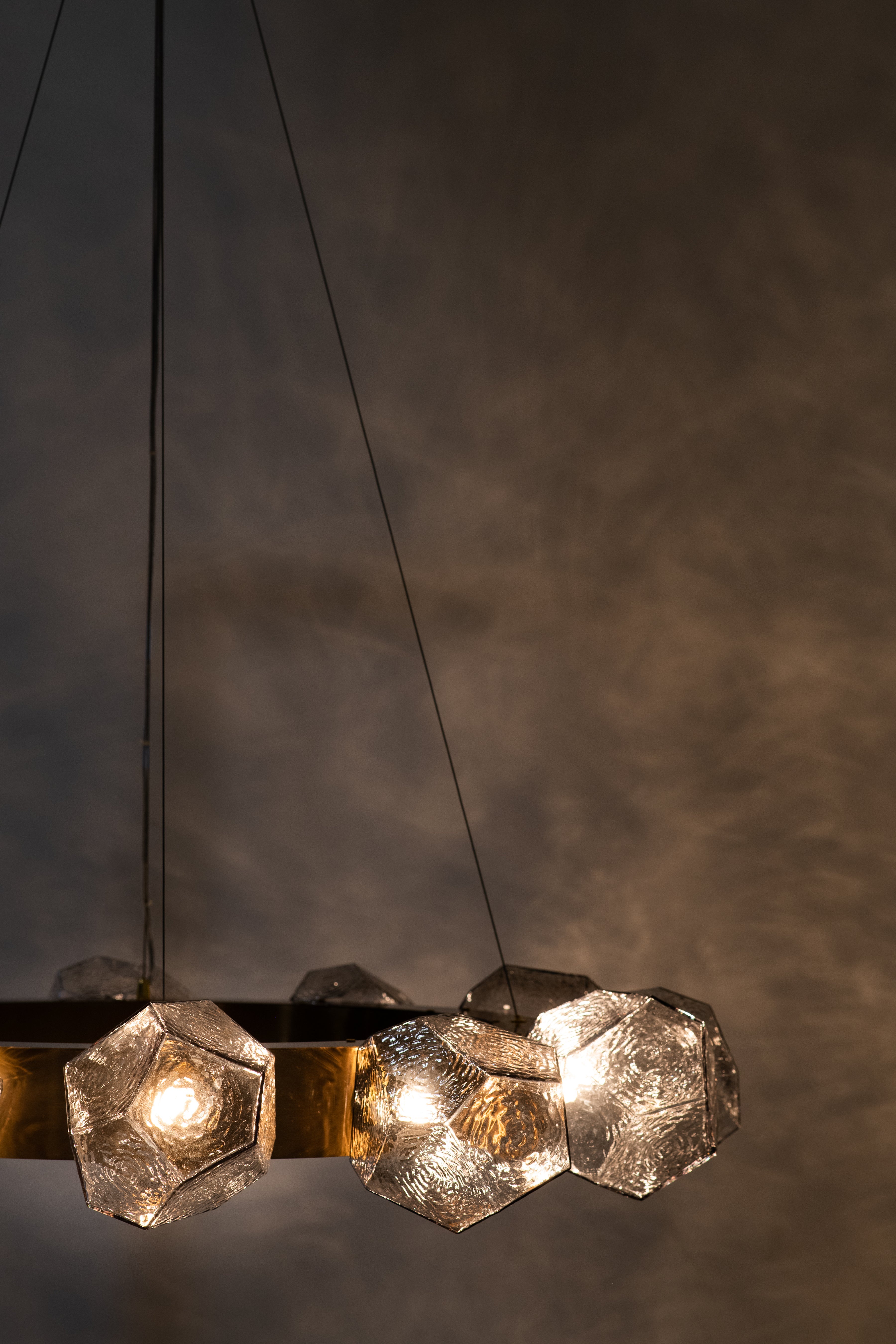 Aria Emille Geometric Glass Chandelier