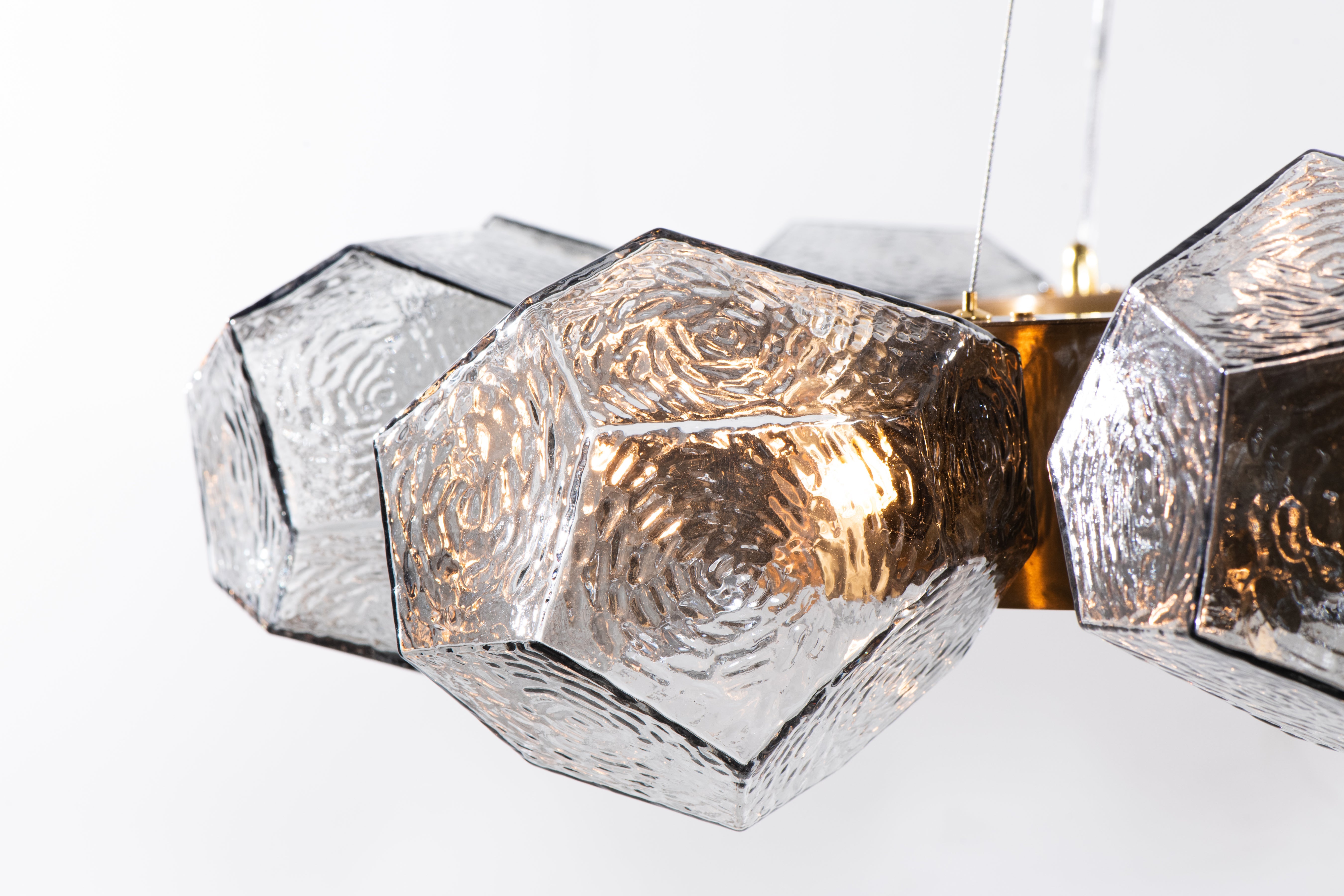 Aria Emille Geometric Glass Chandelier