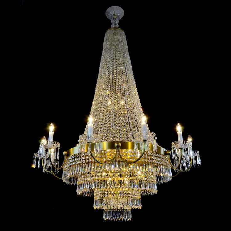 Aria Empire 27 Light Crystal Chandelier Basket