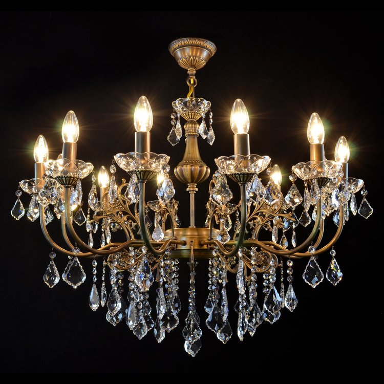 Aria Errai 12 Crystal Glass Chandelier