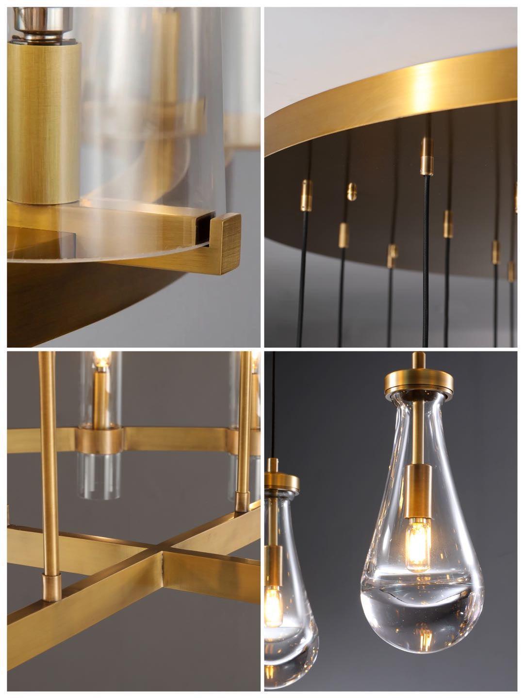 Raindrop Round Chandelier 60"