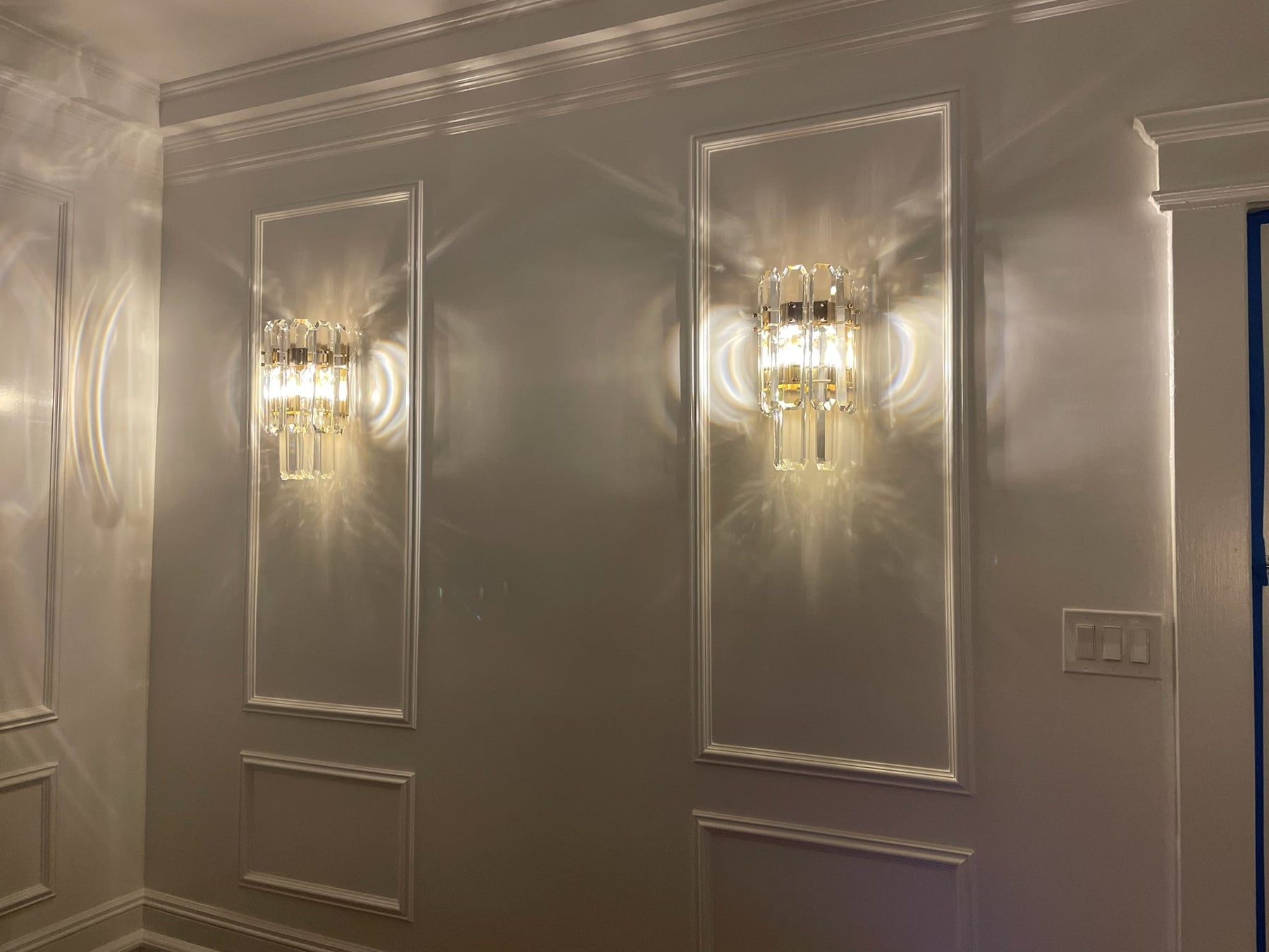Gleam Crystal  Wall Sconce 16"