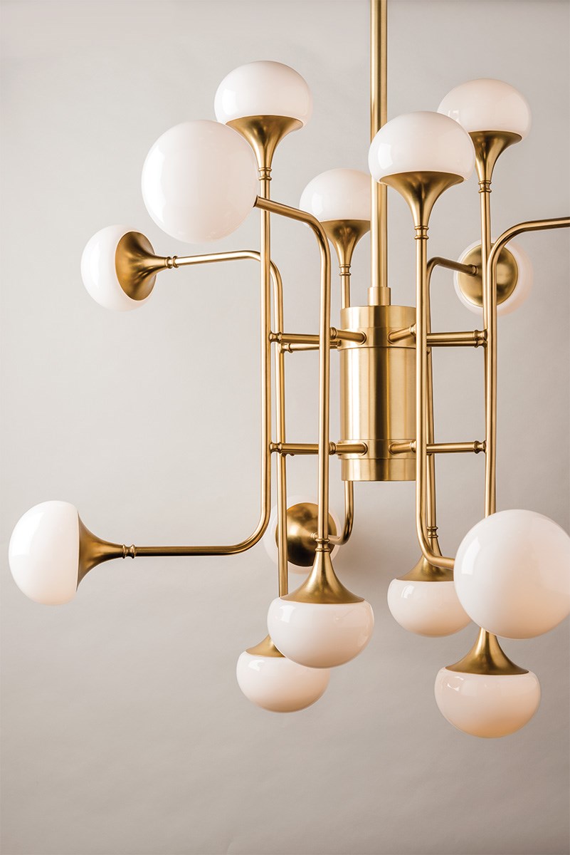 Aria Astoria Modern Brass Chandelier