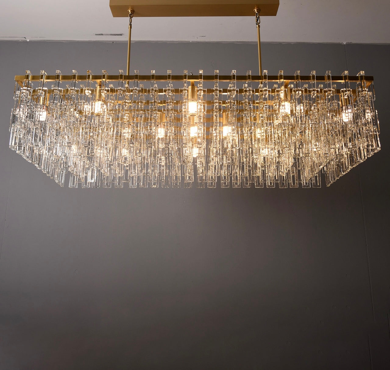 Melody K9 Crystal Rectangular Chandelier 60"
