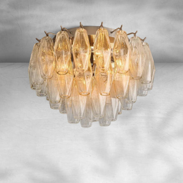 Chiaravalle Glass Flushmount 17"24" - Arialamps