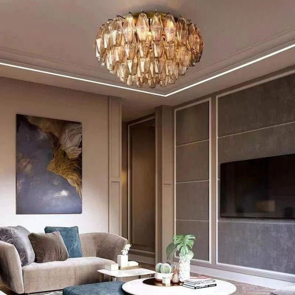 Chiaravalle Glass Flushmount 17"24" - Arialamps