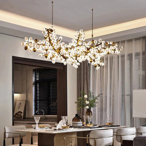Luxury Escamoles Horizontal Grape Chandelier