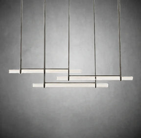 Auduben Crystal Triple Bar Linear Chandelier