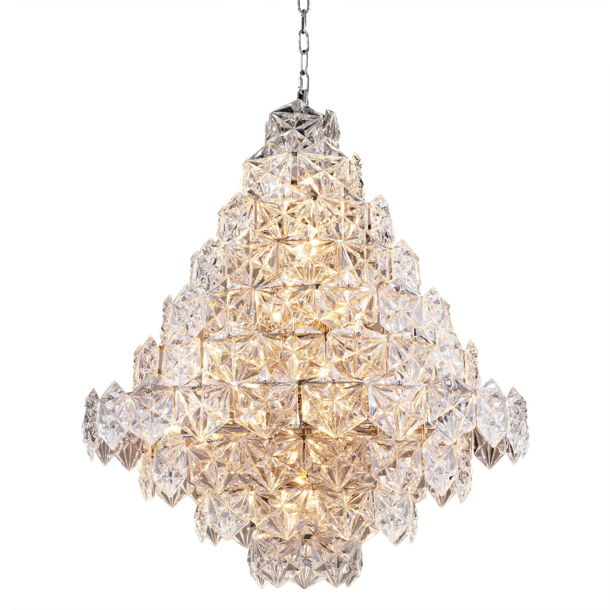 Hermitage L Modern Chandelier - Nickel