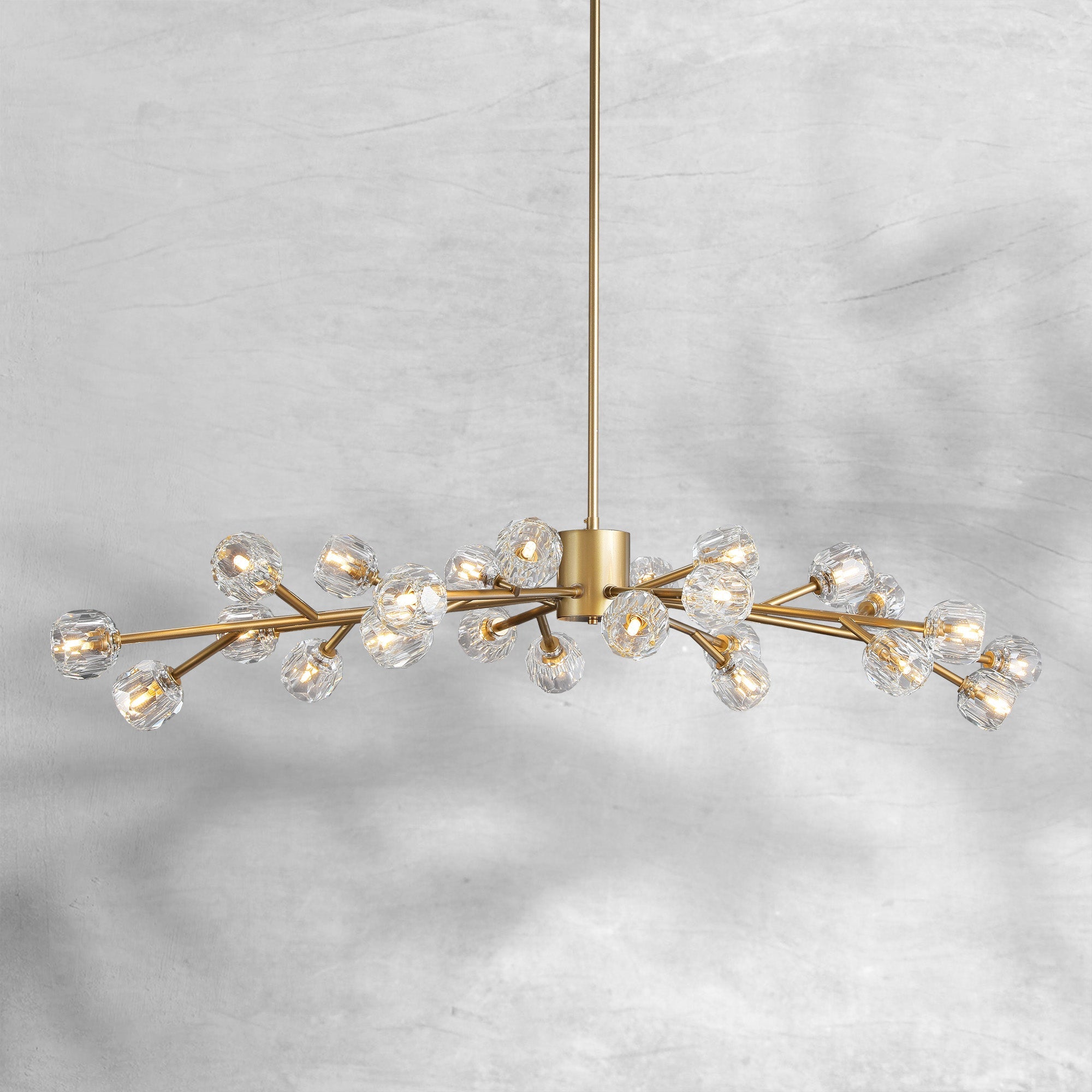 Bille De Crystal Glass Round Chandelier 24"36"48"60"72"